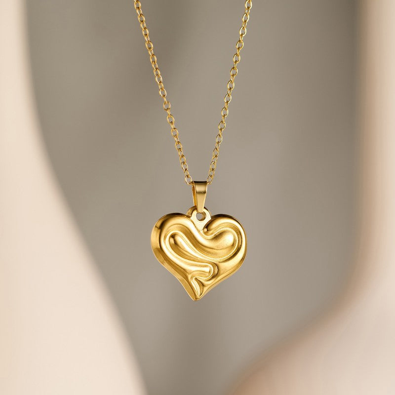 Colar Dourado com Pendente (Flores, Corações, Sol) – foto 9