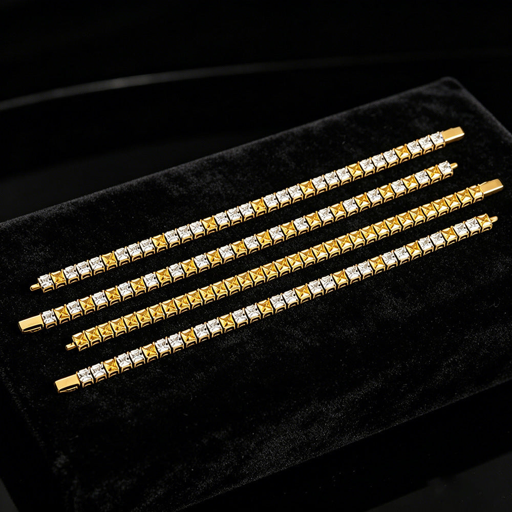 Pulseira Ténis com Zircónias em Aço – foto 4
