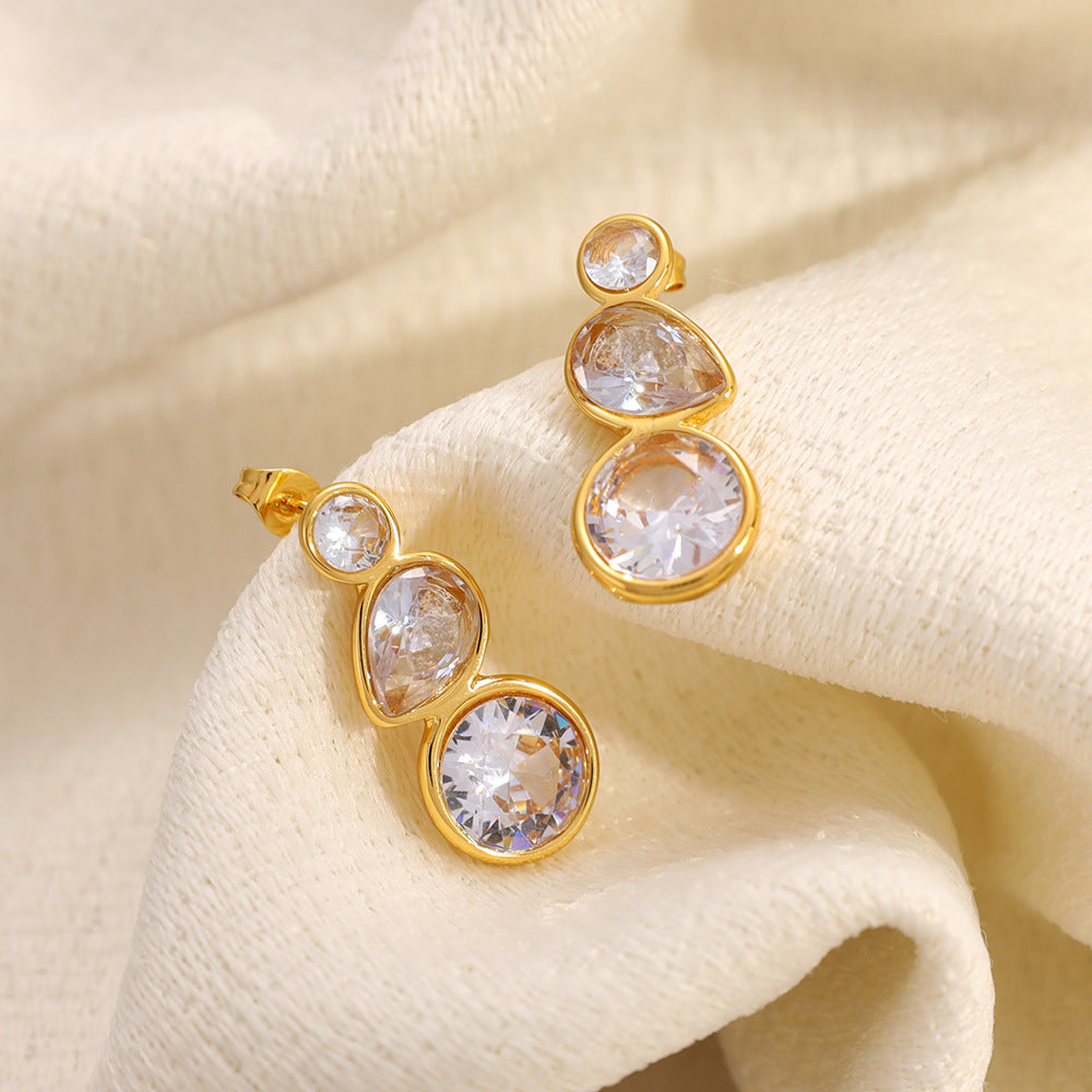 Brincos Pendentes Gota de Zircónia – foto 4