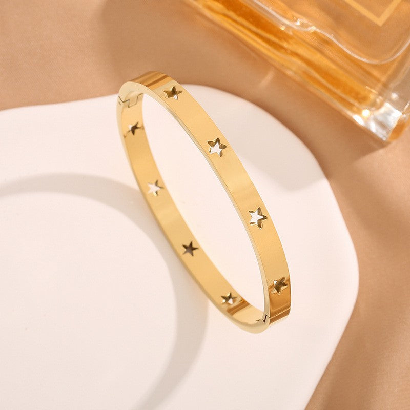 Bracelete Dourado Estrelas – foto 2