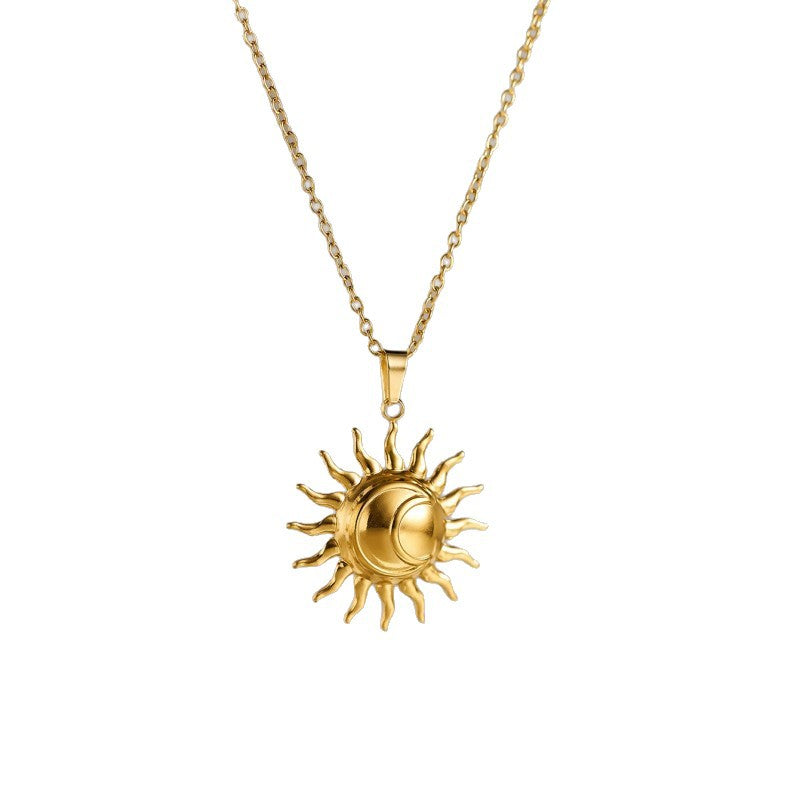 Colar Dourado com Pendente (Flores, Corações, Sol) – foto 4