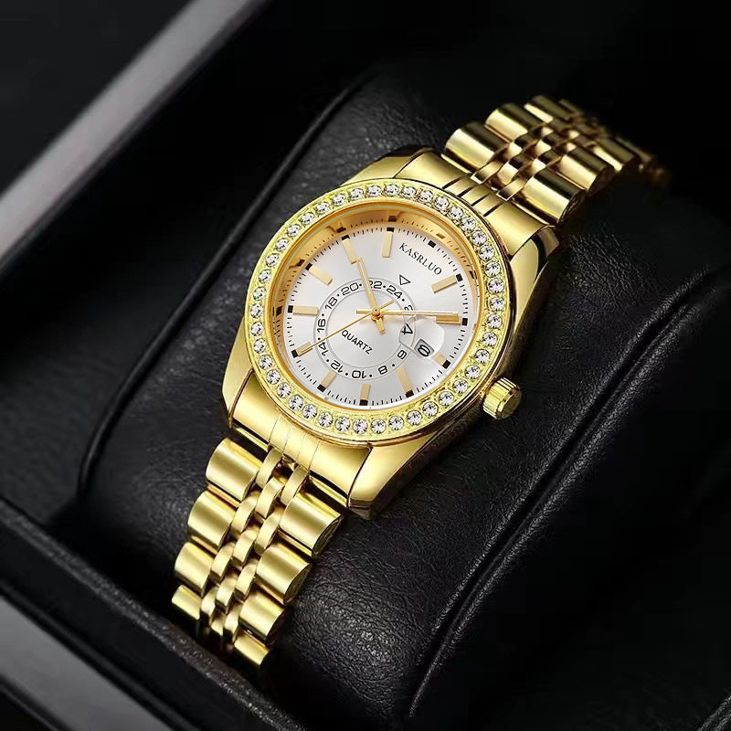 Relógio Feminino com Strass e Calendário – foto 12