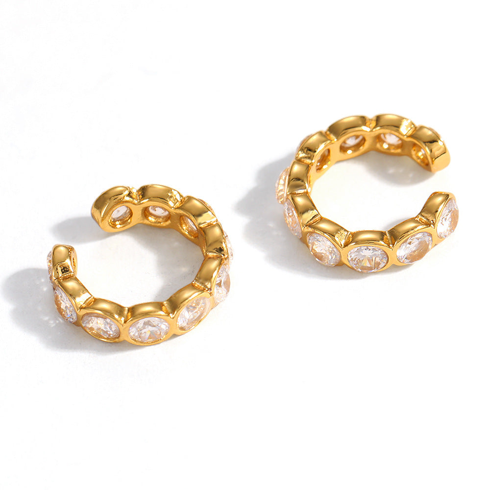 Ear Cuff Dourado com Zircónias – foto 5
