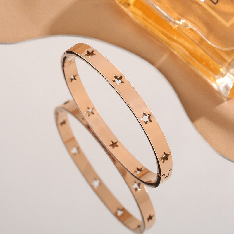 Bracelete Dourado Estrelas – foto 4