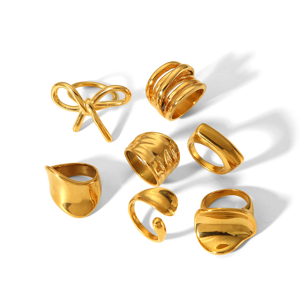 Anel Dourado Statement – Laço e Modelos Orgânicos – foto 5