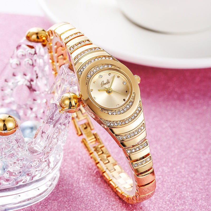 Relógio Feminino Fino com Strass Vintage – foto 2