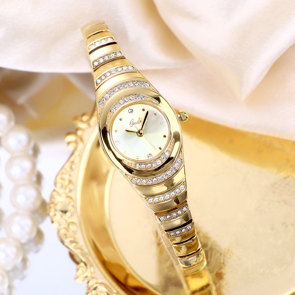 Relógio Feminino Fino com Strass Vintage – foto 6