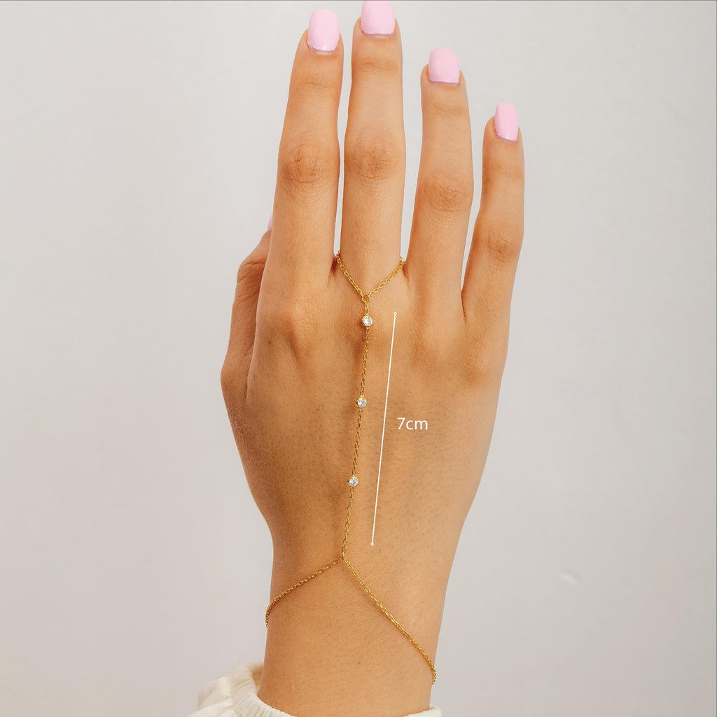 Pulseira de Mão com Anel – foto 3