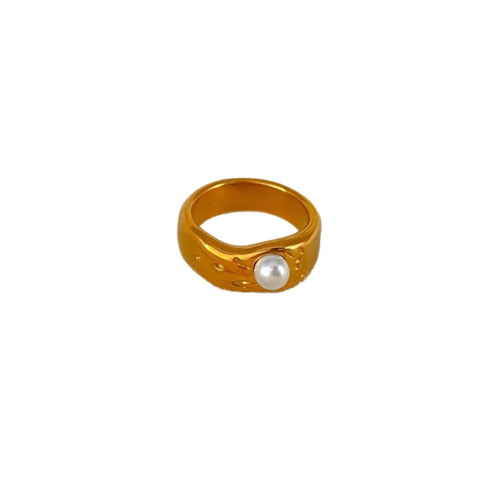 Anel Dourado com Pérola – foto 3