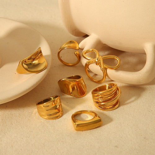 Anel Dourado Statement – Laço e Modelos Orgânicos – foto 2
