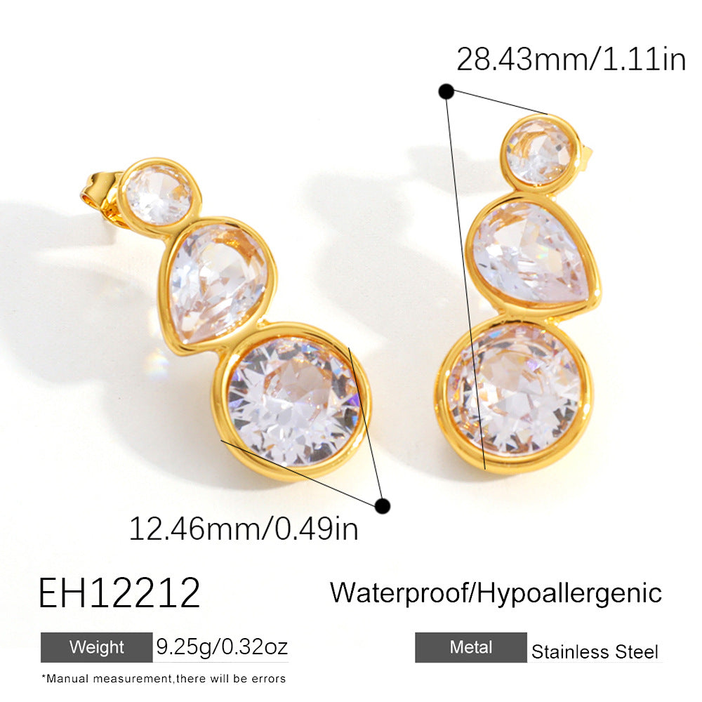 Brincos Pendentes Gota de Zircónia – foto 6