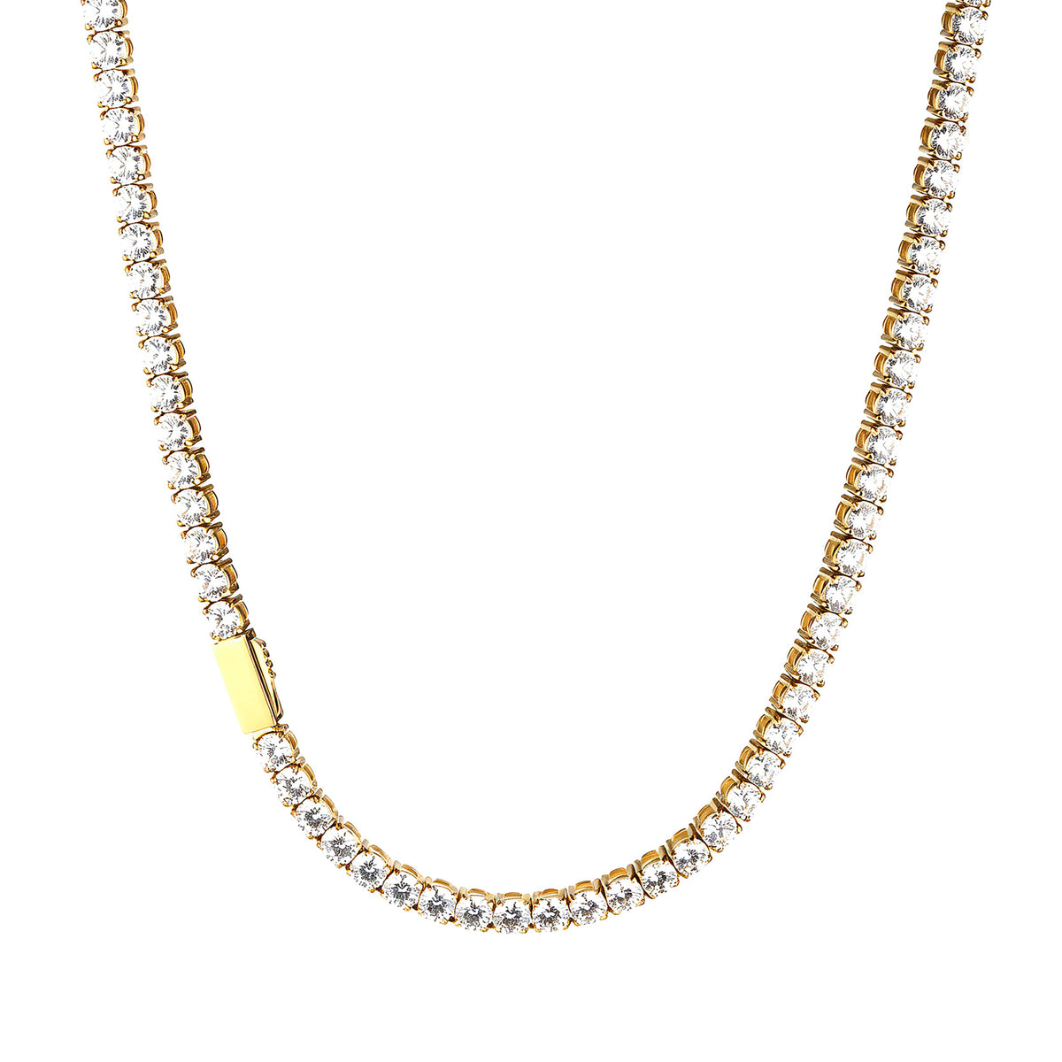 Colar Ténis com Zircónias Dourado e Prateado – foto 13