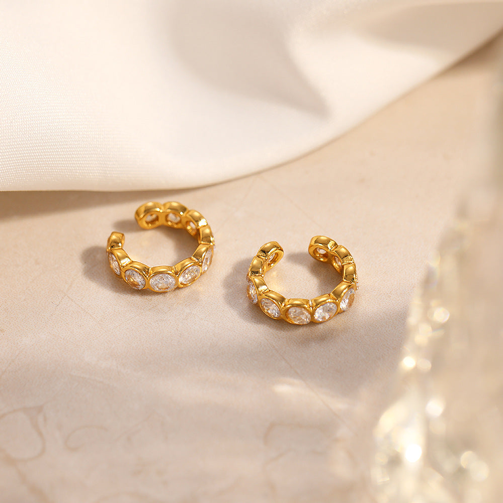 Ear Cuff Dourado com Zircónias – foto 4