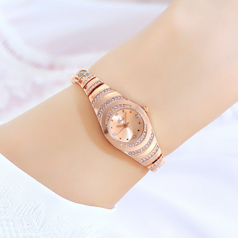 Relógio Feminino Fino com Strass Vintage – foto 8