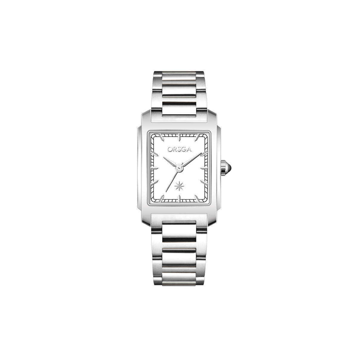 Relógio Quadrado Clássico em Aço – foto 4