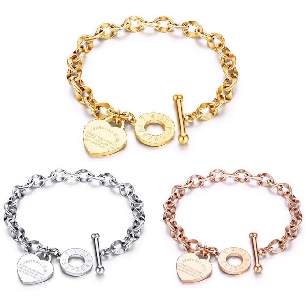 Pulseira Coração com Fecho T – foto 2