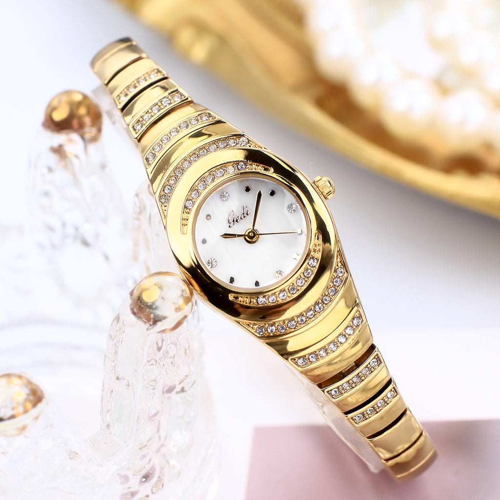 Relógio Feminino Fino com Strass Vintage – foto 3