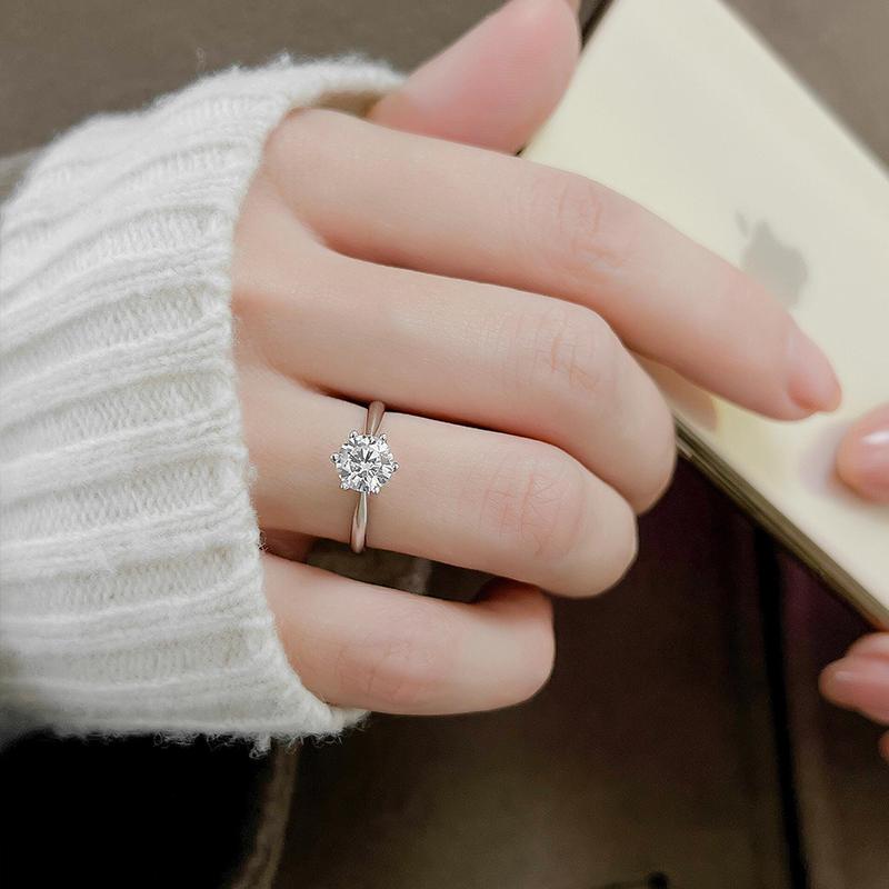 Anel Solitário 6 Garras Dourado e Prateado – foto 3