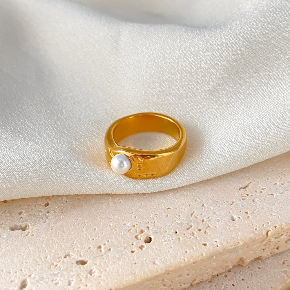 Anel Dourado com Pérola – foto 2