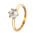 Anel Solitário 6 Garras Dourado e Prateado – foto 5