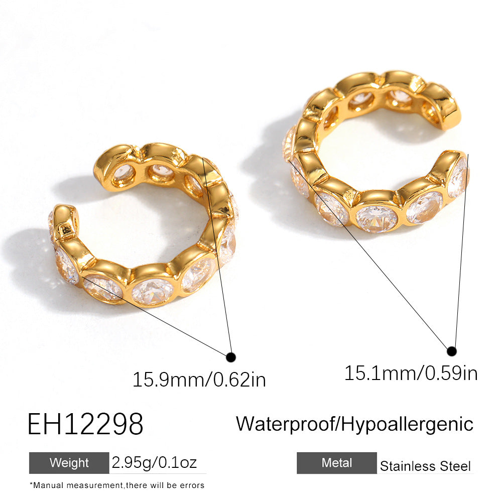 Ear Cuff Dourado com Zircónias – foto 6
