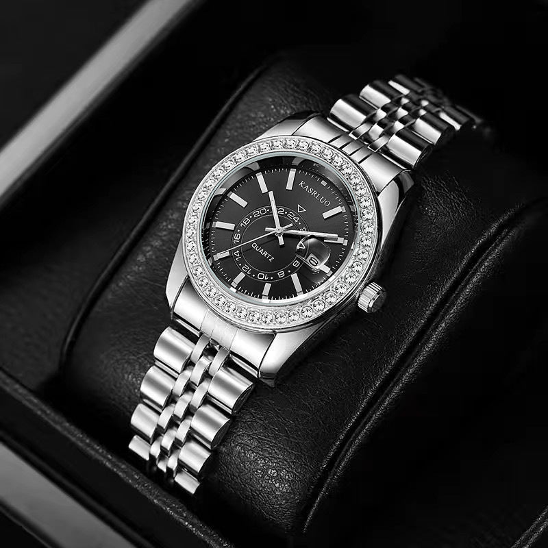 Relógio Feminino com Strass e Calendário – foto 8