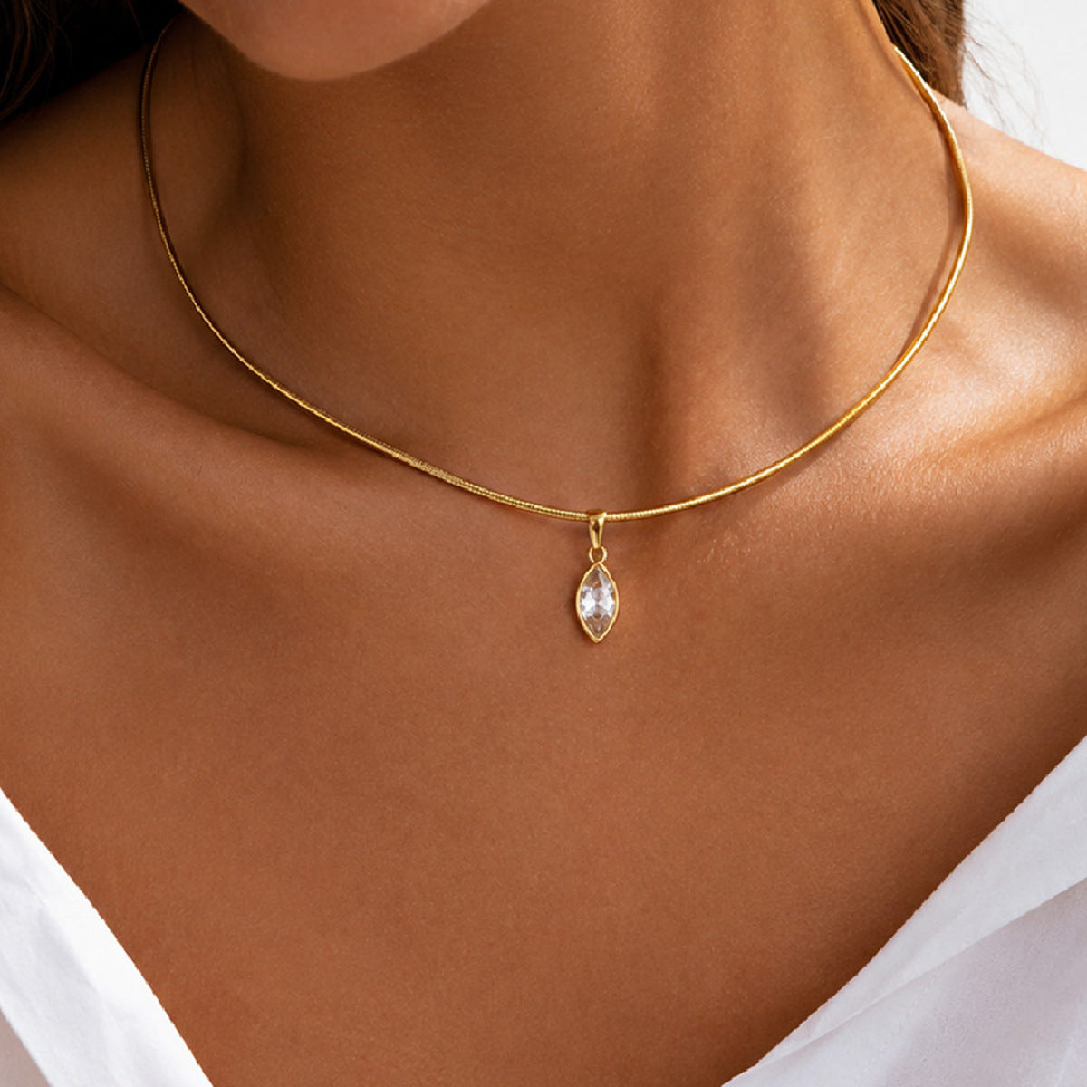Colar Gota com Zircónia – Atelier 21
