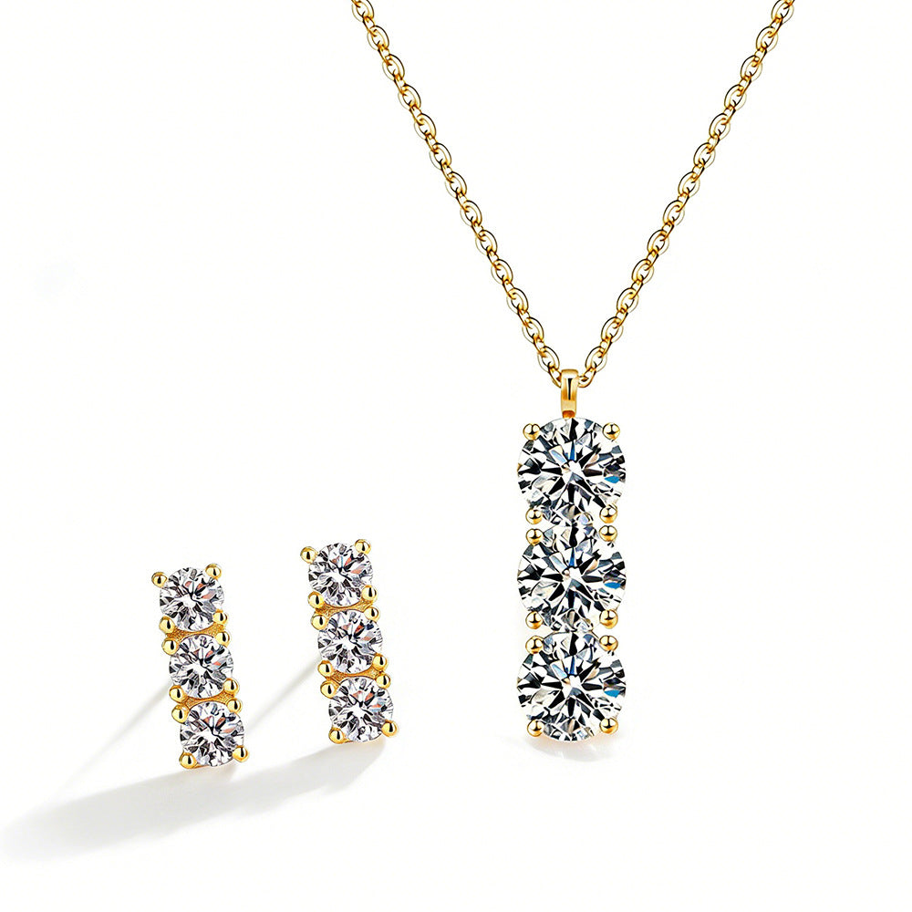 Conjunto Colar e Brincos com Zircónias – foto 6